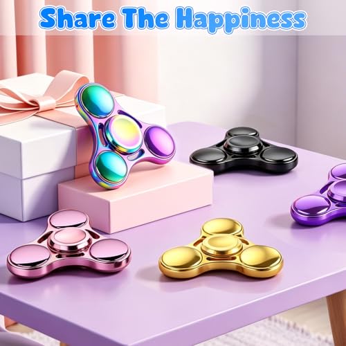 Image of ATESSON Fidget Spinner Toy,Ultra Durable Stainless Steel Bearing High Speed 3-5 Min Precision Brass Metal Finger Spinner,EDC ADHD Stress Relief Anxiety Fidget Spinners for Kids & Adults