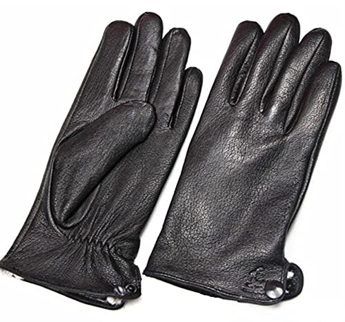Gants en cuir pour homme contre le froid d'hiver avec épaississement thermique