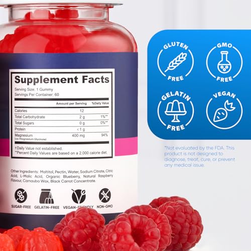 PURA WEX NUTRITION Magnesium Glycinate 400mg Gummies (60-count) — view 9