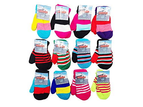 12 Pairs Kids Winter Gloves, Children Bulk Pack Fun Colorful Cute Magic Glove for Boys & Girls3