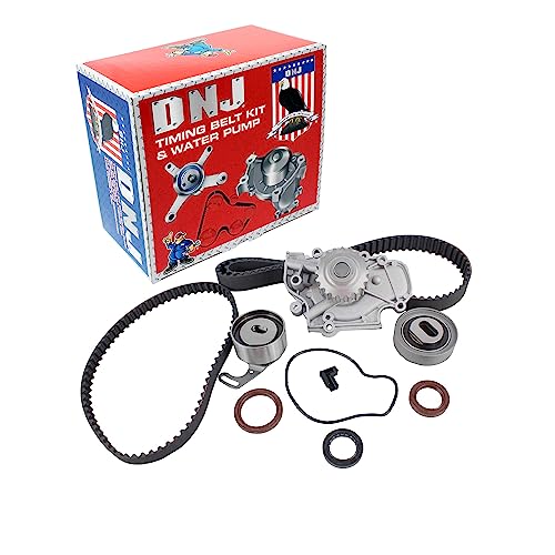 DNJ TBK219WP Timing Belt Kit with Water Pump for 1990-1997 Honda, Isuzu Accord, Oasis, Odyssey 2.2L L4 16V SOHC 2156cc