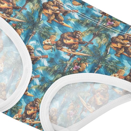 Girls Underwear Soft Cotton Bigfoot Palm Trees Kids Panties in Sizes 2/3t, 4t, 5t, 6 and 84