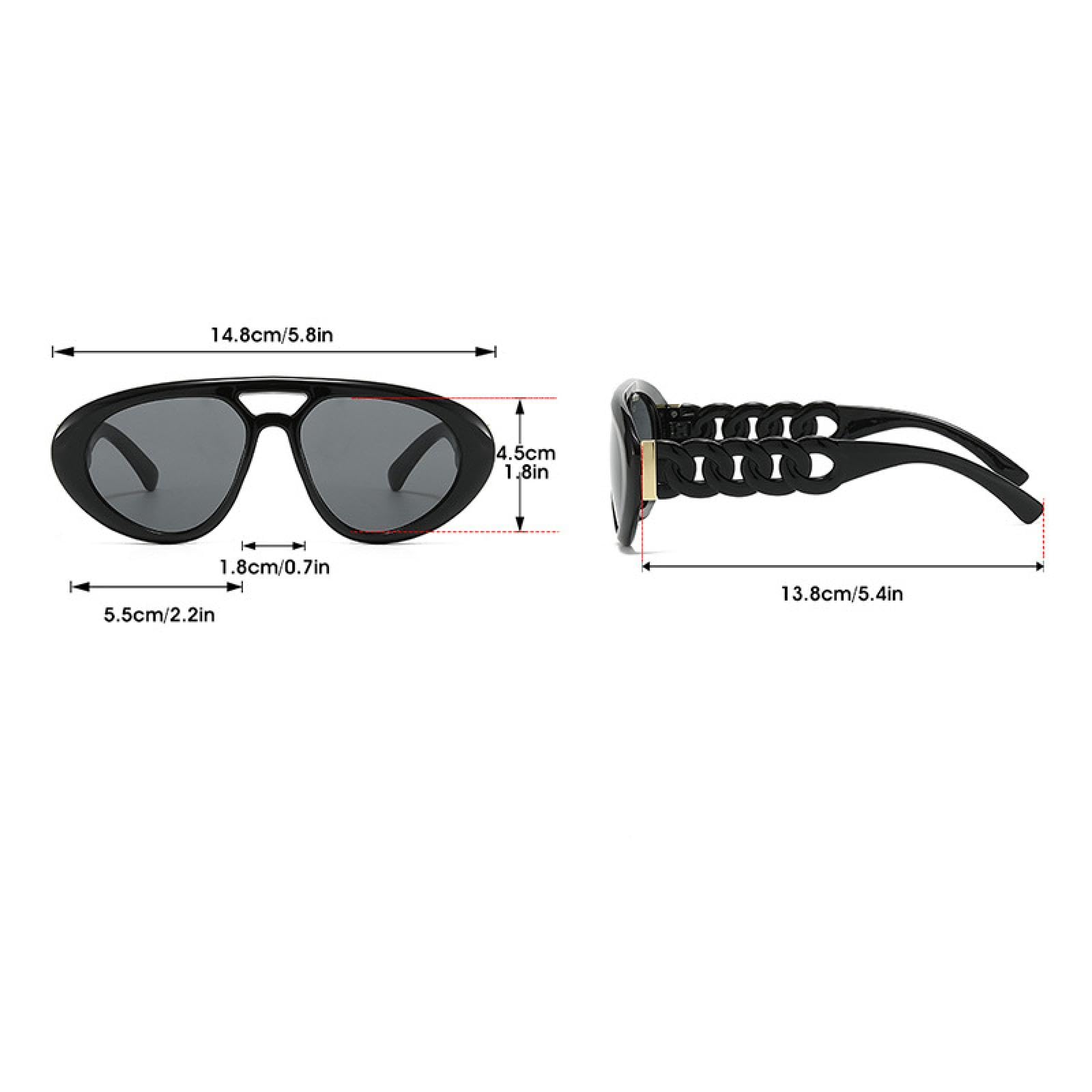 Oversize Double Bridges Okulary przeciwsłoneczne damskie Vintage Żółte Pomarańczowe Soczewki Męskie Trendy Uv400