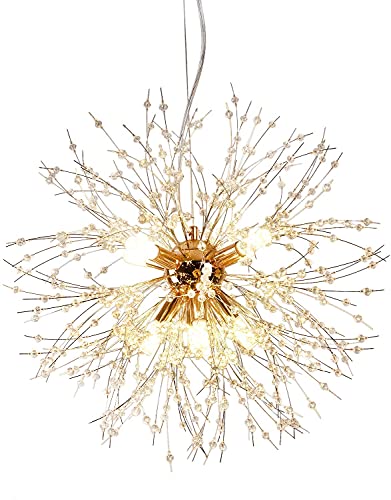 Elegant Crystal Dandelion Chandelier for Living Room, Dining Room, Bedroom, Kitchen – Stunning Decorative Lighting Fixture, Modern Home Decor, Unique Design