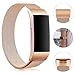 Produktbild Gogoings Kompatibel für Fitbit Charge 3 Armband Damen Herren Ersatzarmband Metall für Charge3 (Klassisches Gold, L)