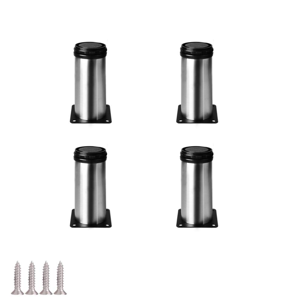 Patas de metal para muebles de salón, juego de 4 soportes de acero para sofá y mesa de centro