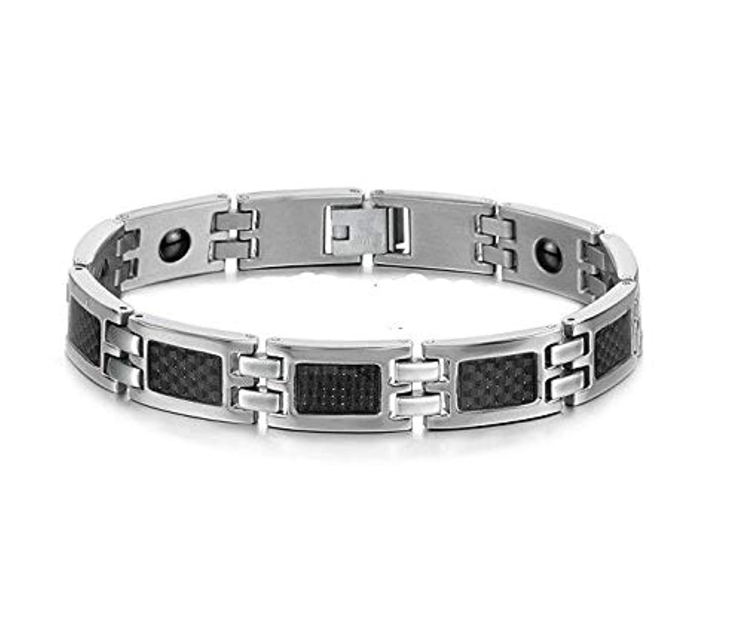Medical energy bracelet with pure germanium stone for disposal of negative electrical charges in the body and balance of men with a frame of stainless steel