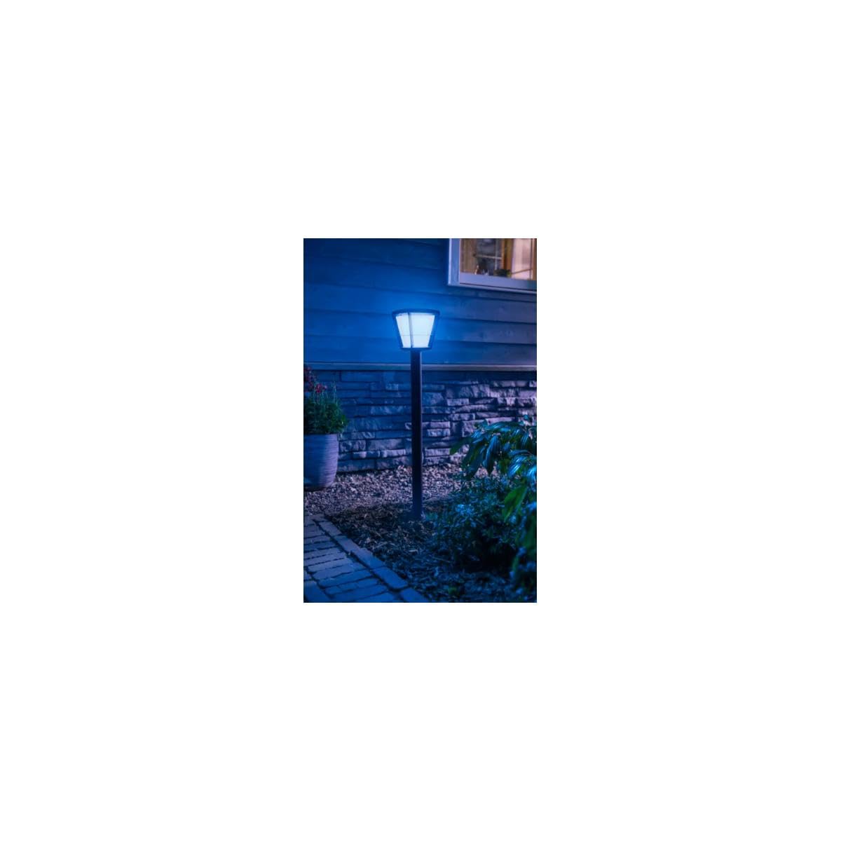 Oświetlenie ścieżek LED Philips Hue Econic, do użytku na zewnątrz, do 16 milionów kolorów, sterowanie za pomocą aplikacji, kompatybilne z Amazon Alexa (Echo, Echo Dot)