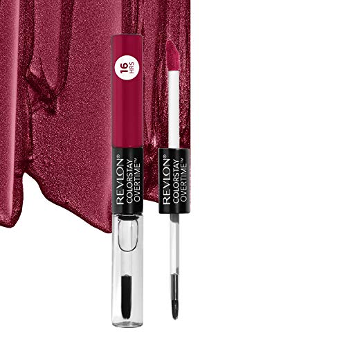 Image of REVLON Colorstay Overtime Lipcolor, Long-wearing, Shiny Lip color, Kiss proof & Smudge Proof. 99% Moisturizing ingredients, Limitless Black Cherry - (500)
