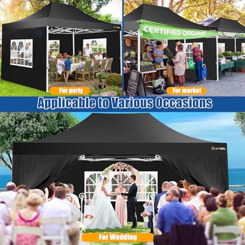 Hoteel10x15popupcanopytentforpartiesheavydutyeasysetuptentwith4sidewallsoutdoorcommercialinstantgazeboforweddingeventwithrollerbagsandbagsblackhexagonalframe  Urban Country Home Decor Hoteel 10ร15 pop up canopy tent for parties heavy duty easy setup tent with 4 sidewalls outdoor commercial instant gazebo for wedding event with roller bag sand bags blackhexagonal frame  urban country home decor