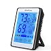 RINKMO Digital Hygrometer Indoor Thermometer Accurate Humidity Guage and Temperature Indicator, Touch LCD Backlight Humidity Monitor, Wall Mount & Desktop Hygrometer