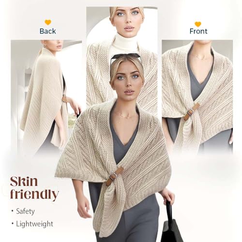 Shawl Wraps for Women,Women's Solid Color Wool Blend Shawl,Women Knitted Shawls and Wraps Sweaters Wool Cashmere3