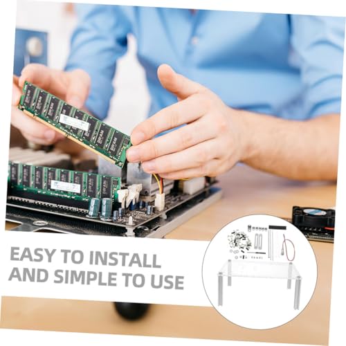 Boîtier ordinateur ouvert transparent alu pour tests de composants informatiques - 4