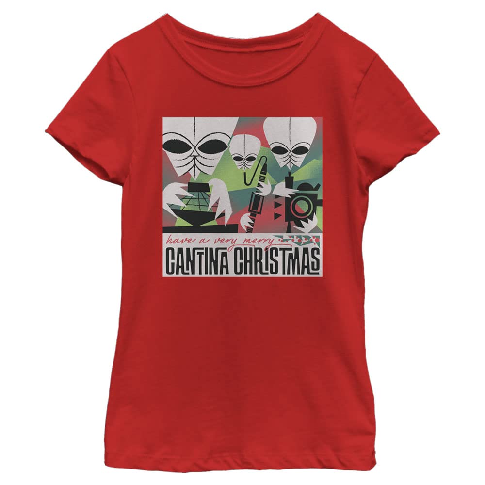 T-shirt Star Wars Noël rouge grande taille pour fille