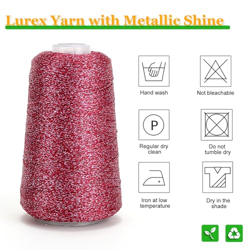 Image of Metallic Crochet Thread, 80g Lurex Yarn for Charms(Violet)