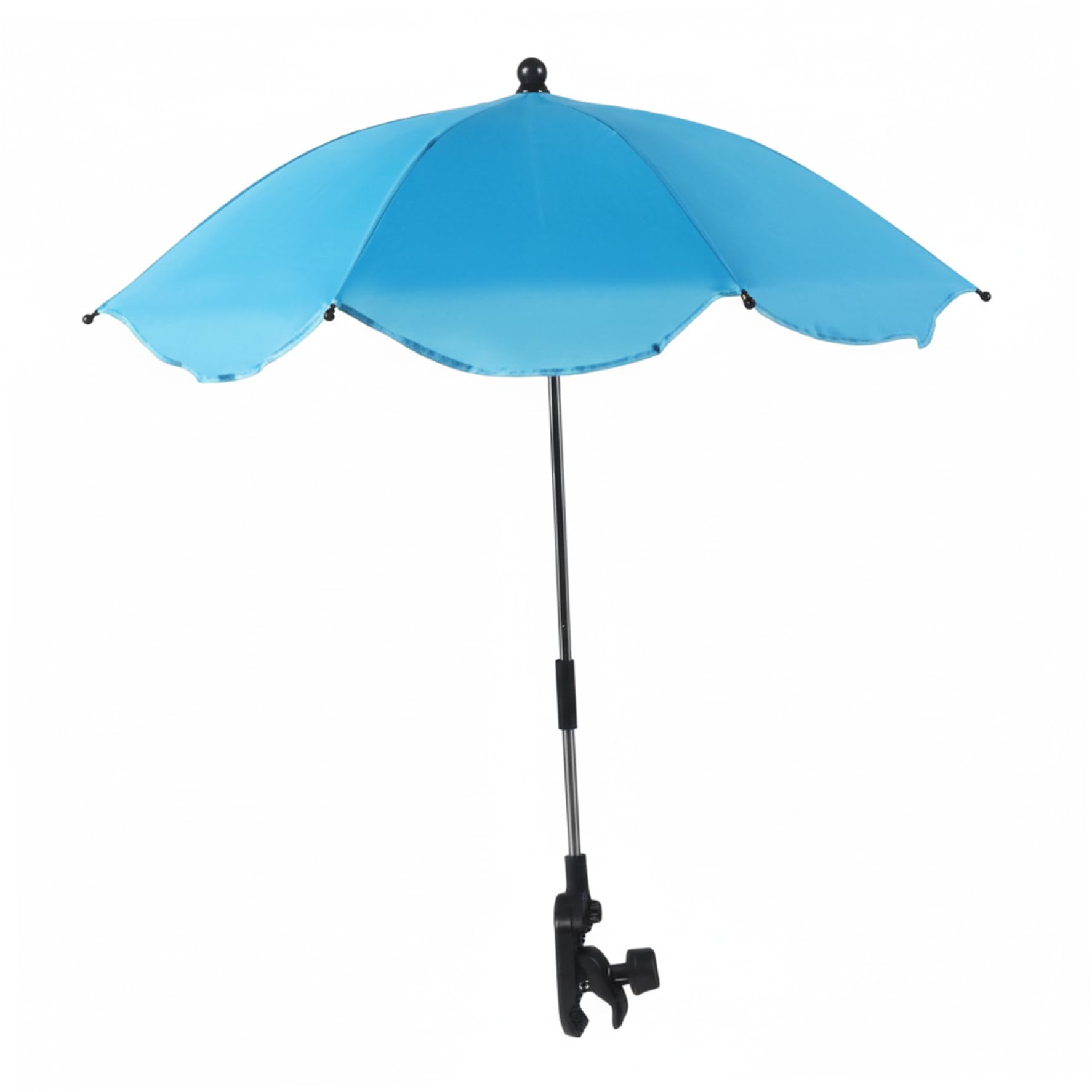 Bonalake Chair Umbrella with Clamp, 360° Adjustable Clip on Umbrella for Chair with UPF 50+ Sun Protection for Outdoor, Stroller, Camping, Fishing (65cm, Sky Blue) Beach with Clamp — image 1
