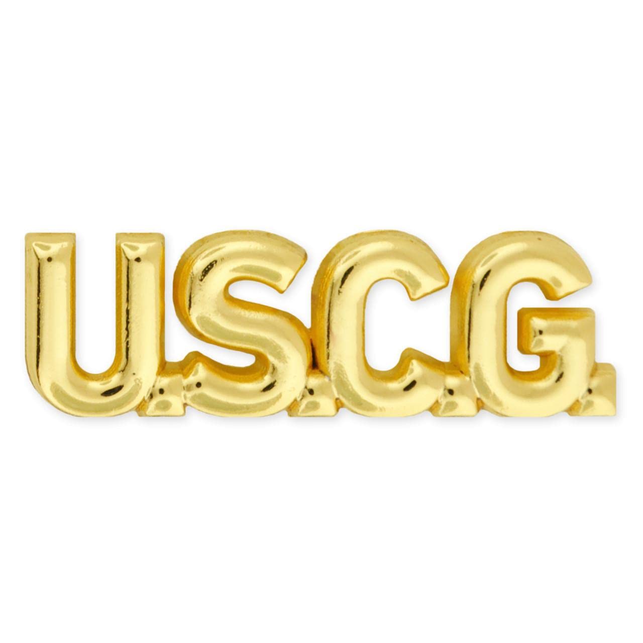 PinMart's Officially Licensed U.S. Coast Guard Gold Letters Pin: Premium Military Pins for Hats, Suits, and Shirts - Perfect Veteran Lapel Badge Pins - for Men and Women