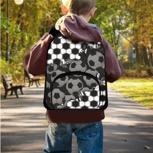 Football Backpack for Boys 12" Backpacks for Girls for School Backpack with Lunch Box Keychain for Elementary Students Back to School Bag Gifts2