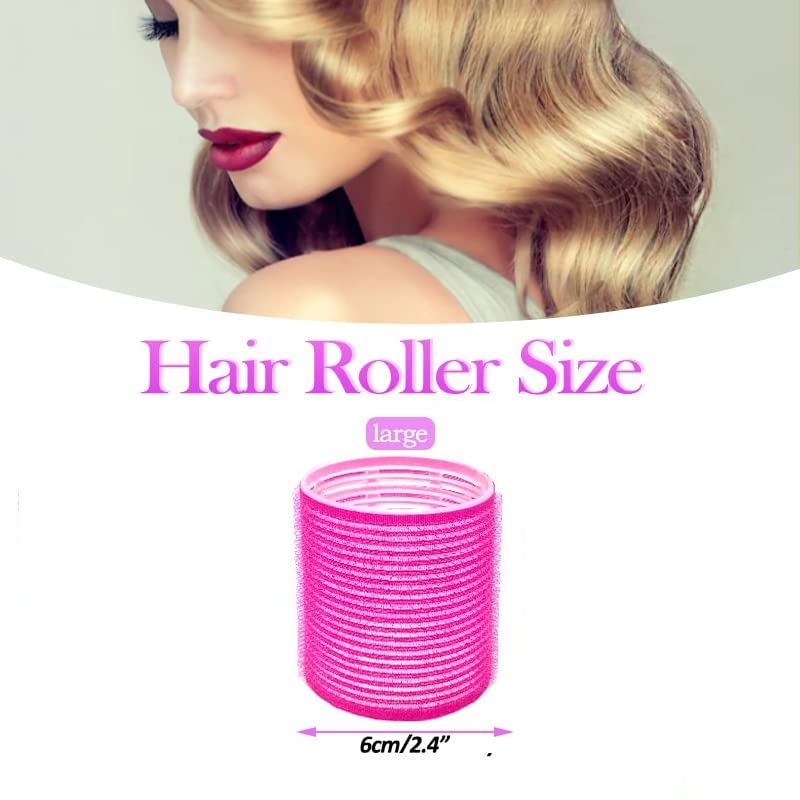 Image of SWEETPEA�6PCS Hair Rollers For Hair Curling | Self Grip Holding Rollers | Rollers for Hair - Rollers for Long Medium Short Hair (SVR011)(6 X 6 CM)