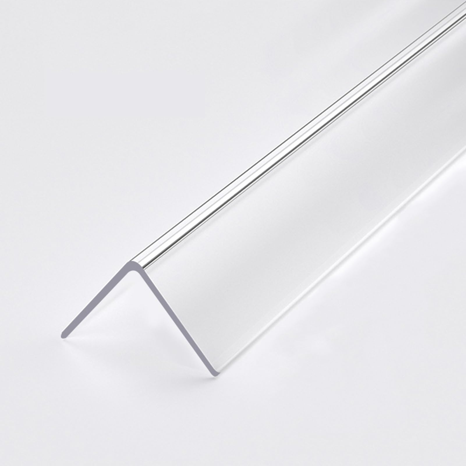 Perfil de Transición para Suelo Protector de Esquinas de Pared Transparente con Ángulo de 90°, Tira de Moldura Autoadhesiva para Bordes de Pared, Protectores de Borde de Escalera en Forma de L(30 mm (