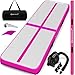 KESSER® Turnmatte Aufblasbar Airtrack 300x100x10 Fitness-Matte Gymnastikmatte 3/4/5/6m | inkl. Tragetasche & elektr. Luftpumpe | Yogamatte, Tumbling Matten Trainingsmatte Sportmatte Yoga, Turn Rosa