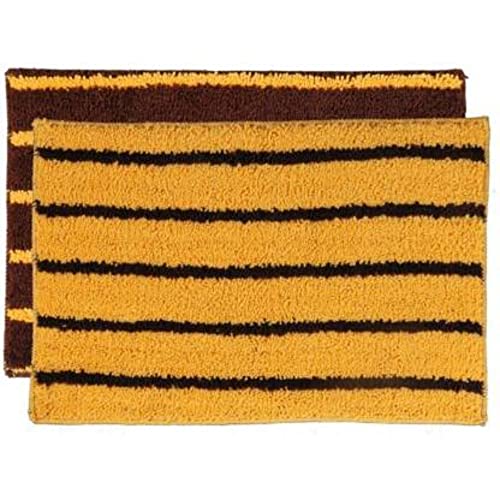 Image of Anti Skid Doormats for Home and Office Entrance Living Room and Bathroom Mats | Entrance Door Mats for Home and Office Entryway. (Pack of 2 (Line Yellow-Red), 16x24)