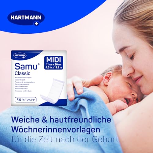 Samu Classic Midi Wöchnerinnen-Vorlagen Wochenbettbinden Einlagen 1x56 Stück – Ansicht 2