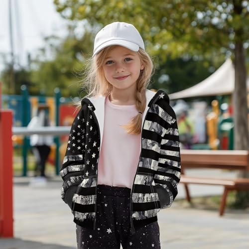 Boys' Long Sleeve Hooded Sweatshirt Zip up Fleece Hoodies with Pockets Winter Athletic Jackets Coat Size 6-162