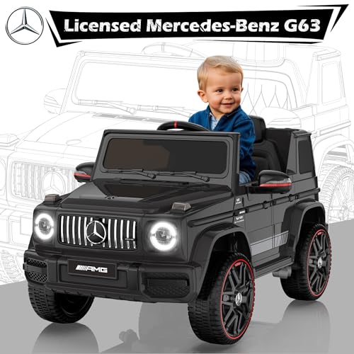 Image of ANPABO 12V 7AH Licensed Mercedes-Benz G63 Electric Car for Kids, Black