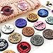 Personalized Round Faux Leather Knitting and Crochet Tags, 1x1 inches, Handmade Item Circle Labels