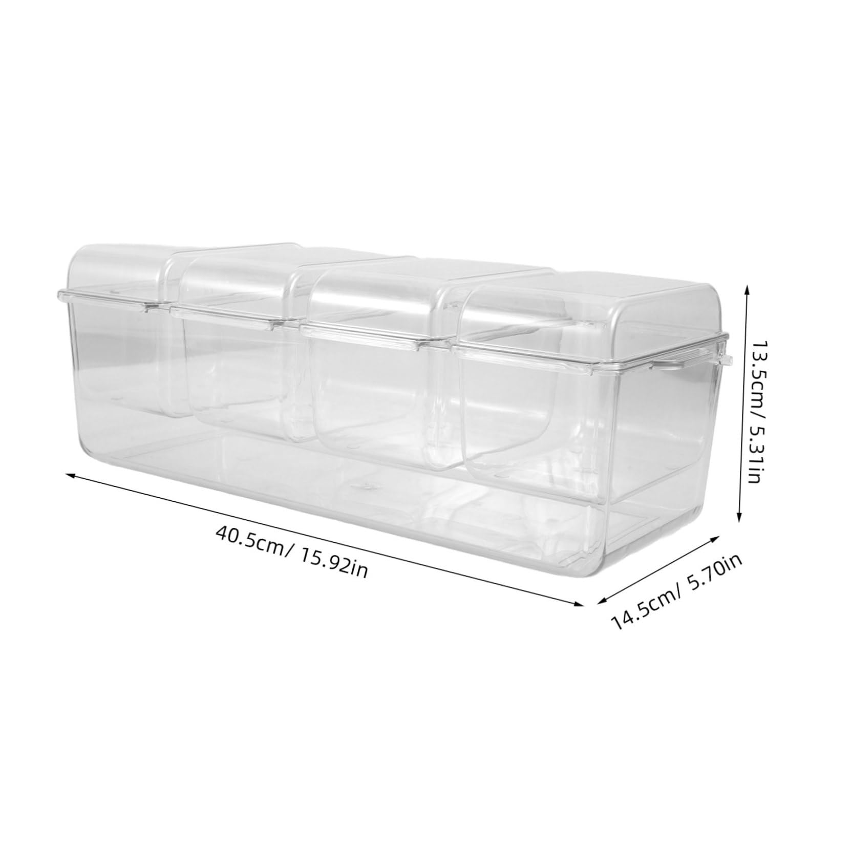 NAMOARLY Ice-cooled Condiment Holder Condiment Server Bar Divided Serving Tray Produce Containers for Fridge Chilled Fruit Box