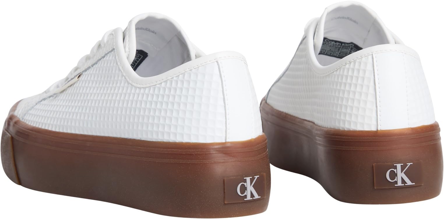 Calvin Klein Vulc Flatf Lace Up Text LTH Hw0hw02972 Parte Superior bajaMujer