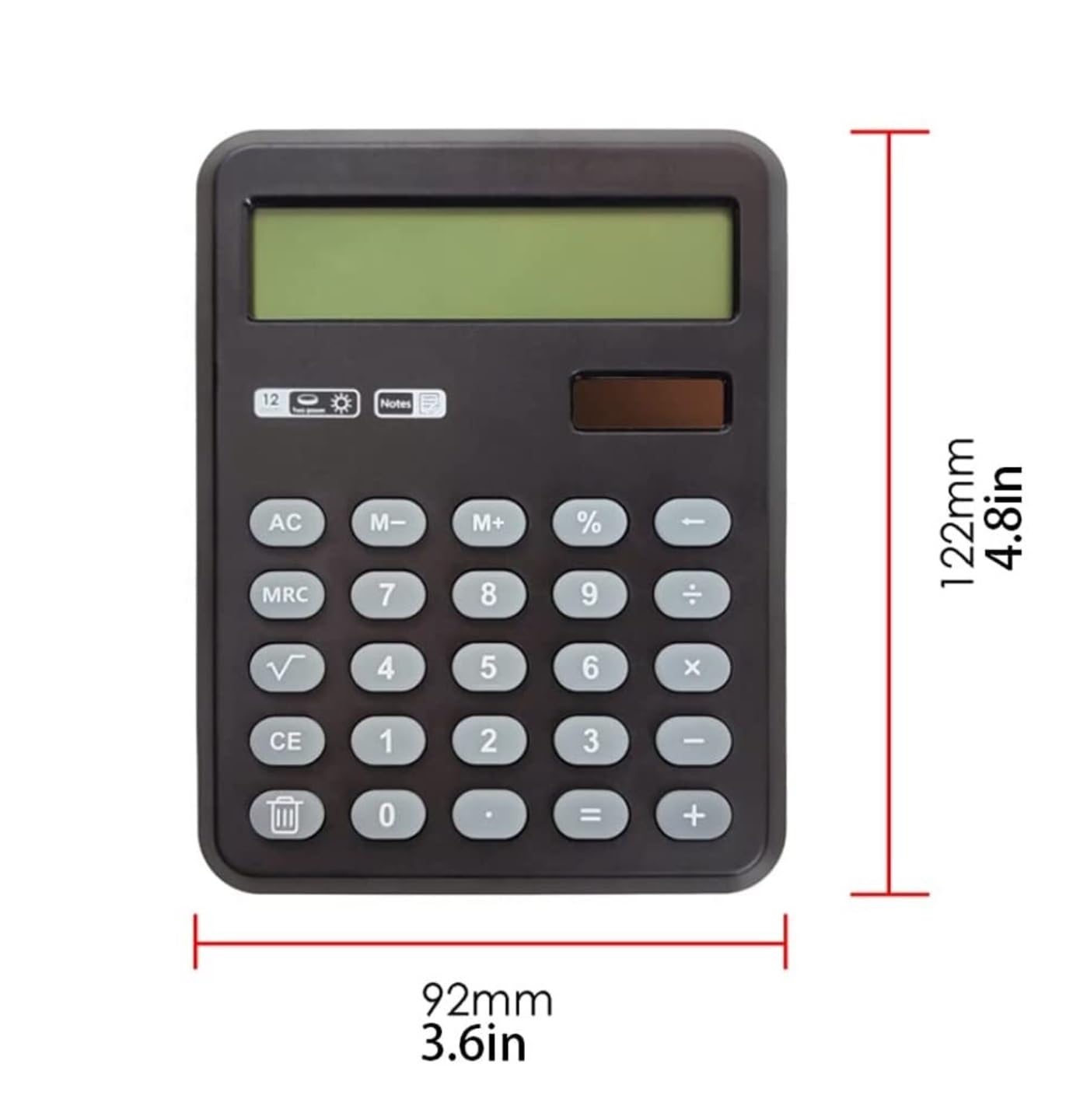 Calcolatrice per Ufficio Tavoletta LCD for Scrittura Solare Estraibile, Calcolatrice for Scrittura, Tavoletta for Scarabocchi, Tavolo da Disegno, Calcolatrice Scuola