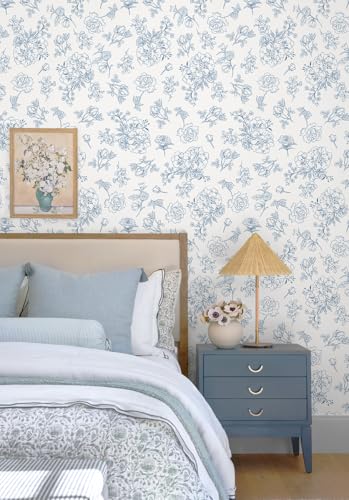 Rollo de vinilo floral vintage autoadhesivo 44x300 cm para pared 3