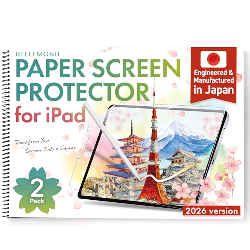 Consejos para Comprar Fabricación de papel - los preferidos. 48 BELLEMOND - Protector de visualización de papel fabricado en Japón para iPad Air de 11 pulgadas (M3, 2025 / M2, 2024) | Película de PET de superficie mate para escribir, dibujar...