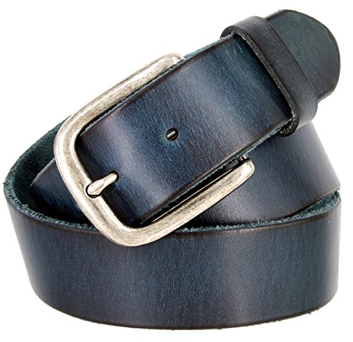 Men's Casual Jeans Belt made with Full Grain Leather 1-1/2" = 38mm BS40-P3588-ANR2