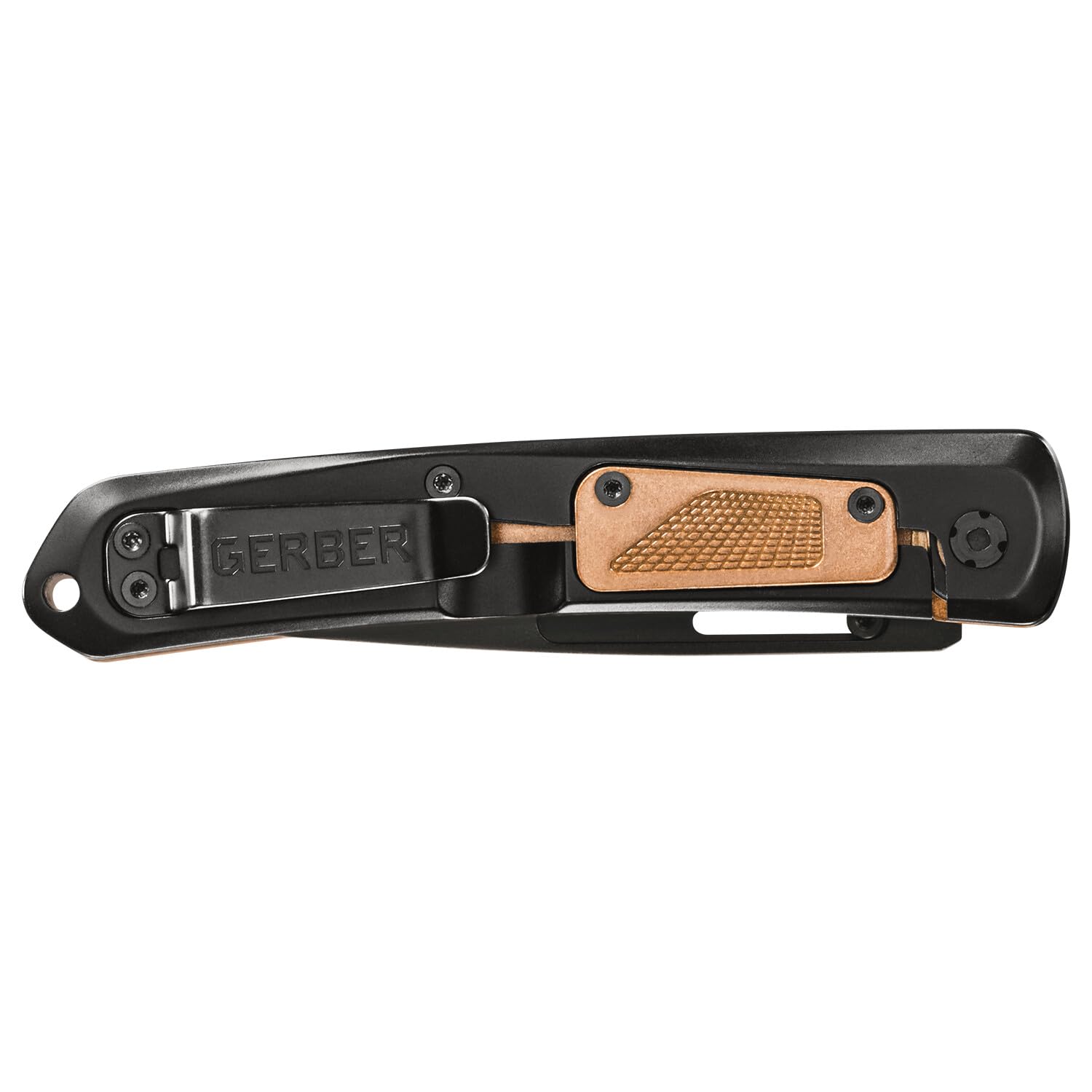 Gerber Affinity 30-001869 Scyzoryk z klipsem do paska, długość ostrza: 9,4 cm, miedź/stal D2, brązowo-czarny