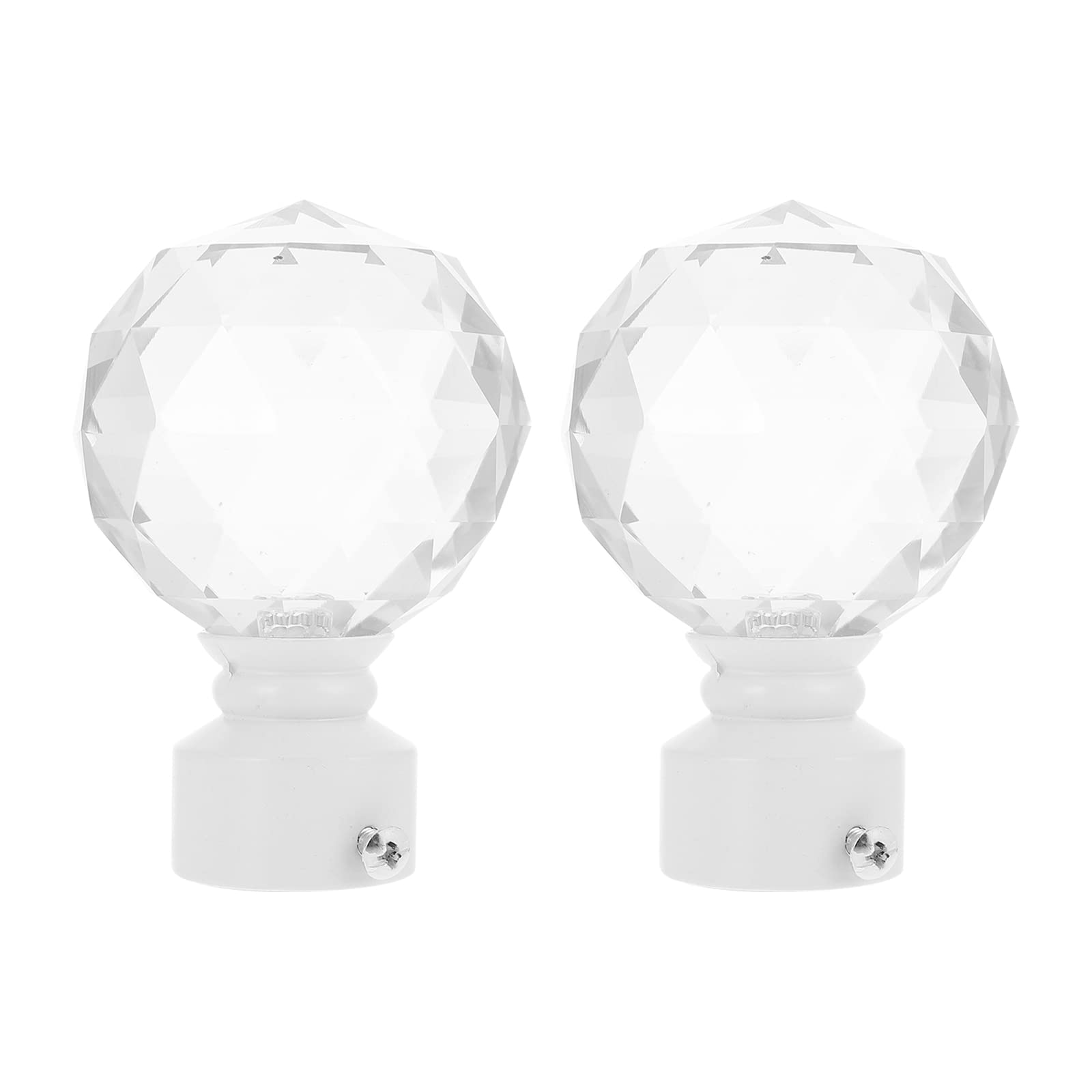 GALPADA Embouts Décoratifs pour Tringle à Rideau en Fer Blanc 2pcs, Décoration Élégante pour Fenêtres, Accessoires pour Rideaux, pour Salon et Maison