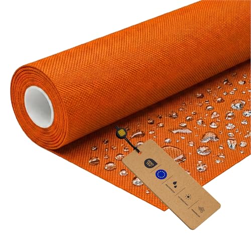 LOMIQ Tejido De Poliéster Impermeable, 100x150 Cm, Naranja, 366 G/M2, Por Metro, Resistente Al Desgarro, Material Para Toldos, Lonas, Muebles De Jardín, Tiendas De Campaña, Mochilas.