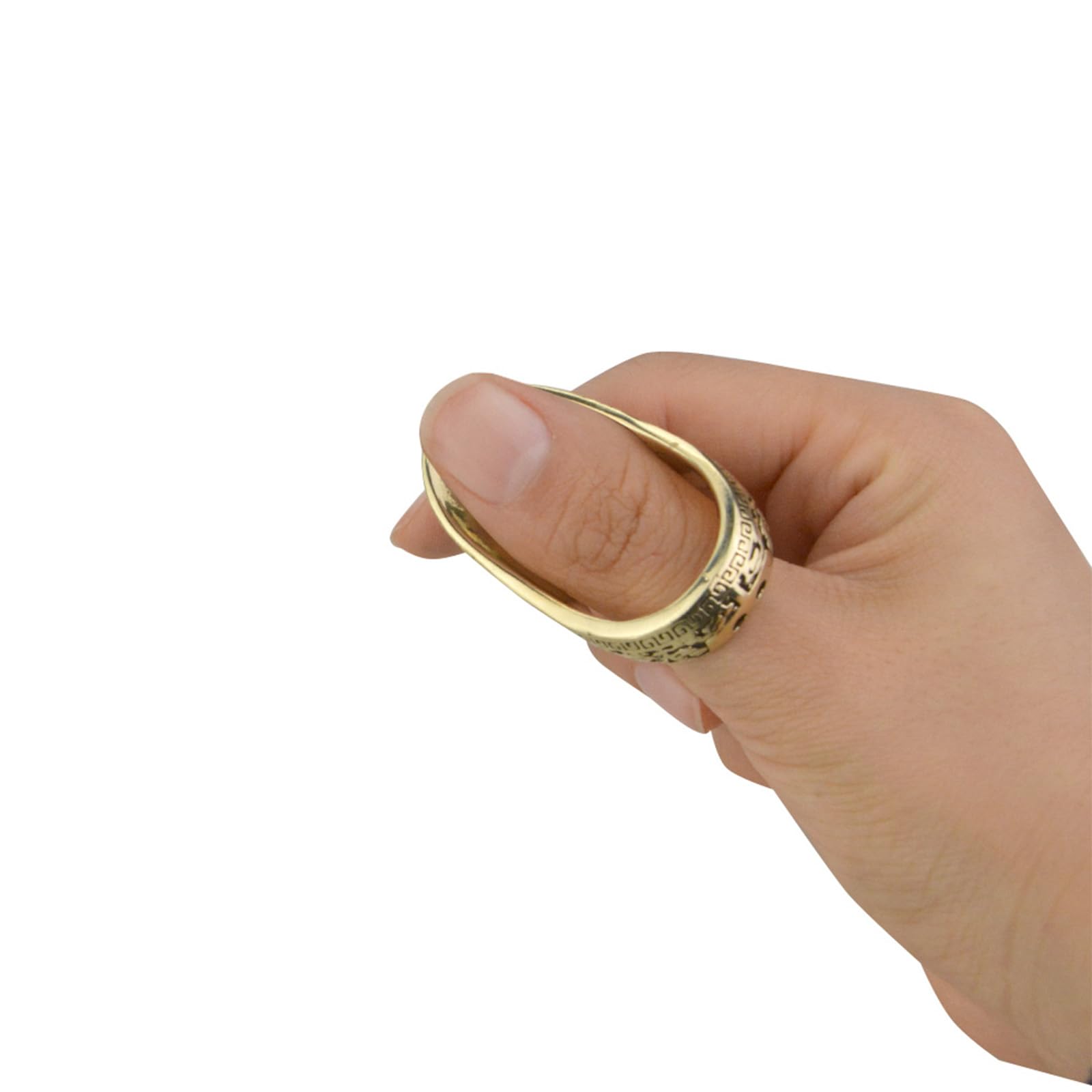 Tiro con L'Arco Anello per Pollice Protezione per Le Dita in Ottone Linguette per Le Dita Fatte a Mano Finger Tabs per Caccia e tiro all'aperto