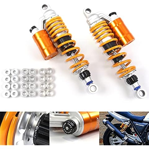 Arashi 360mm /14" 660 lbs Adjustable Shocks Absorbers Rear Suspensions for Sport/Street/Vintage Bike SR500 1977-1984/ VMAX 1200 1985-2005 / XJR1300 1997-2010 Motorcycle Replacement Accessories Cover