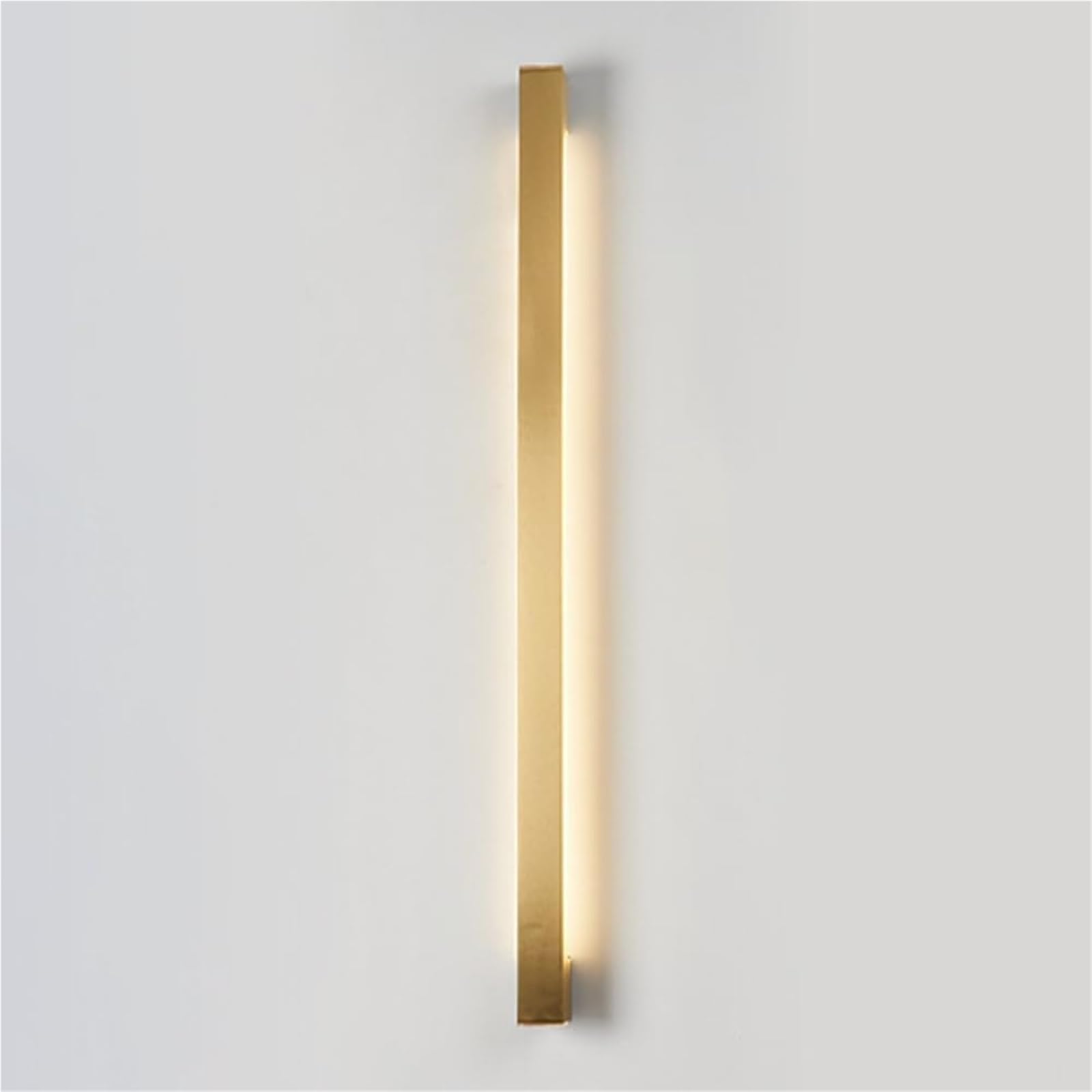 HCZKIUJY Wall Lamps & Sconces Modern LED Linear Wall Light with Metal Long Sconce and Acrylic Lampshade, 3000K Bedside Decorative Fixture, Adjustable Background Atmosphere Lighting Lamps(Gold-80CM)