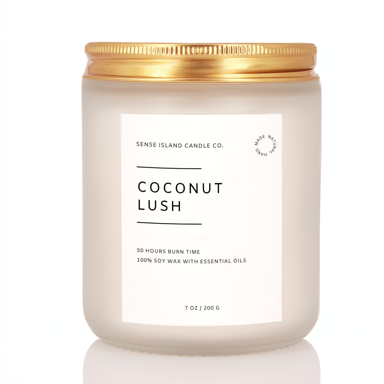 Coconut Lush Scented Candle | Sensual Intoxicating Fragrance Inspired by VS Coconut Passion | 7oz Soy Wax Long Lasting Scented Candle for Women | Gift for Her, Bedroom or Bath