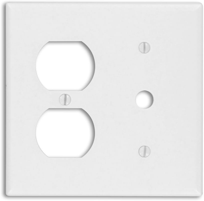 Leviton 88078 WH WP 2G 1DUP 1TEL,406 HOLE STRAP MNT, White