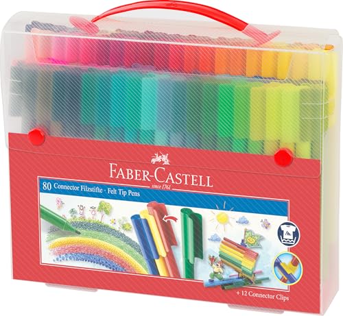 Faber-Castell 155579 Stylo feutre 80 Unité (Lot de 1) Multicolore