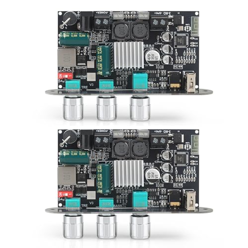 Wuzhi Audio 2PCS ZK-1001U Mono Amplifier Board with TWS 100W Power Output Vehicle Amplifier Wide Voltage Input 9-24V Supports USB/AUX/Bluetooth