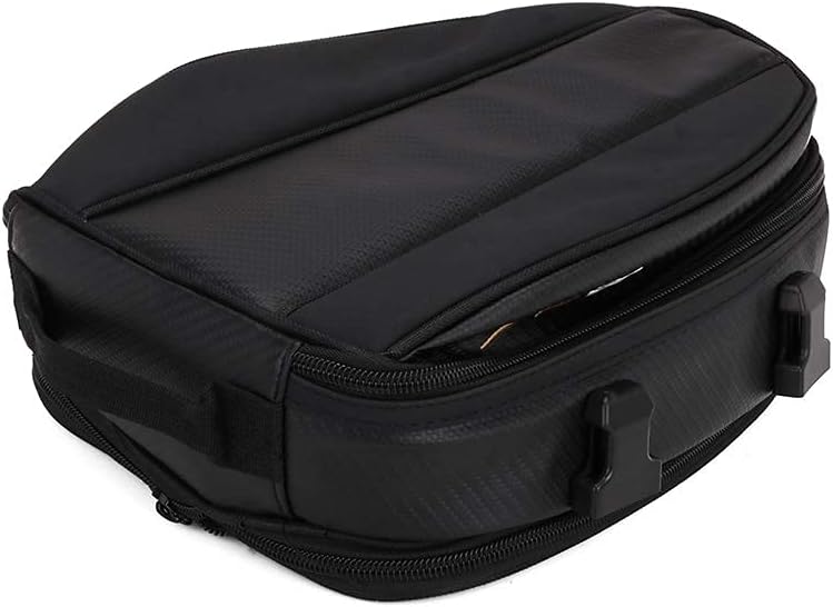 Motorcycle Tail Bag Waterproof Rear Seat Bag Luggage Bag Saddle Bags Multifunctional PU Leather Motorcycle Bag Sports Bike,15 Liters : Automotive