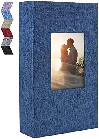 Vienrose 6x4 Photo Albums Slip in for 300 Photos Linen Cover Black Pages Photo Books Large Capacity Picture Albums for Valentine Wedding Christmas Birthday