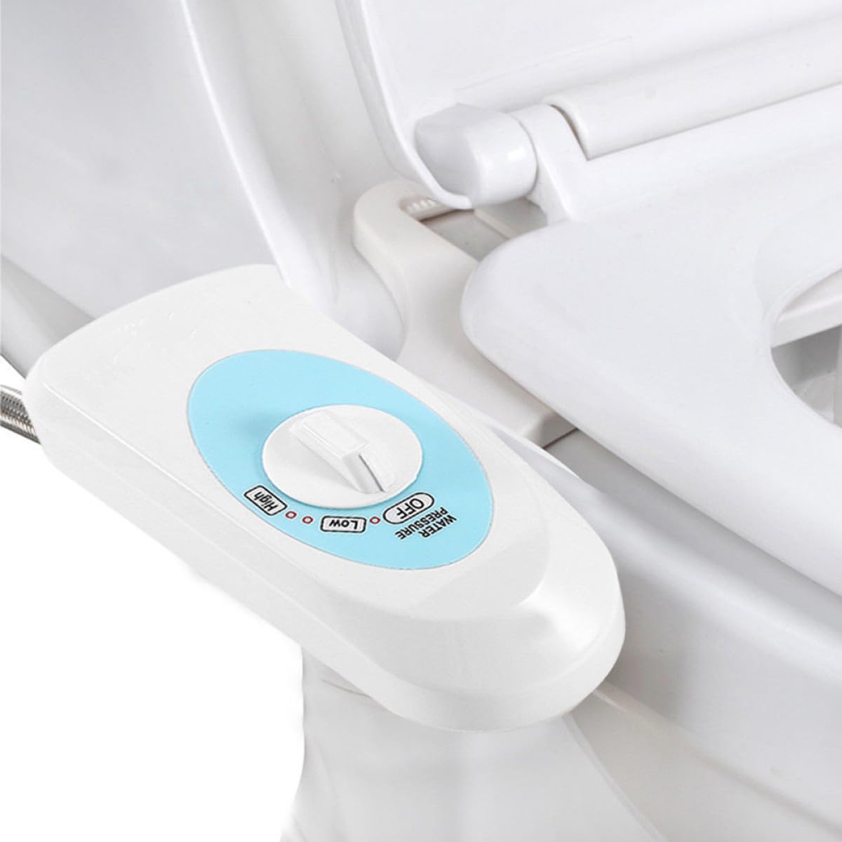 Asiento de inodoro inteligente con accesorio de bidé y limpieza mecánica pulverizador de agua fría adecuado para familias y personas mayores en el baño