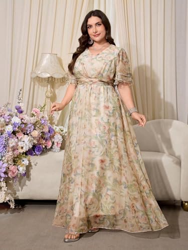 Image of TOLEEN Women's Plus Size Sequin Dress Luxurious Style Formal Cocktail Evening Party Maxi Dresses